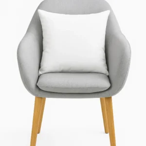 Fauteuil de Table Arnold – Look Vintage Gris Clair | Assise Confortable & Design Raffiné