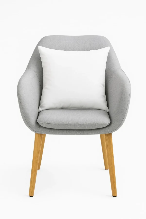 Fauteuil de Table Arnold – Look Vintage Gris Clair | Assise Confortable & Design Raffiné