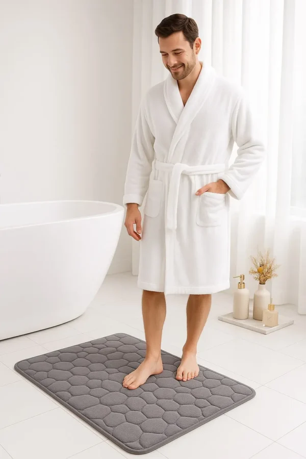 chakme – Tapis de douche absorbant et décoratif en mousse à mémoire de forme