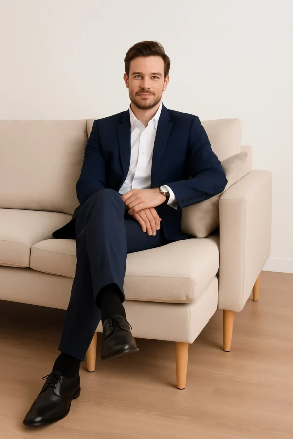 Joey – Canapé d’Angle 3/4 Places | Design Chic & Assise Beige Confortable