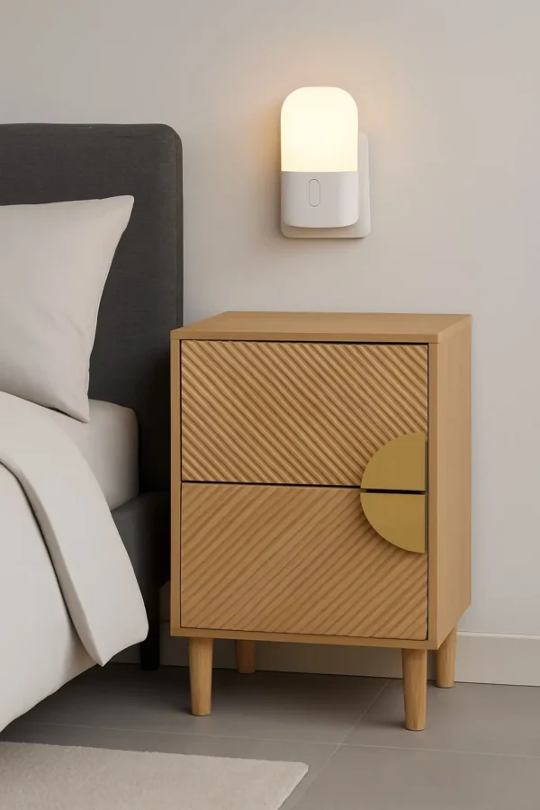 Petit meuble de rangement avec 2 tiroirs sculptés – Modèle TANGER