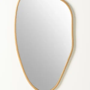 Miroir Organique GUNNAR – 46x79 cm Design Contemporain & Cadre Doré en Métal