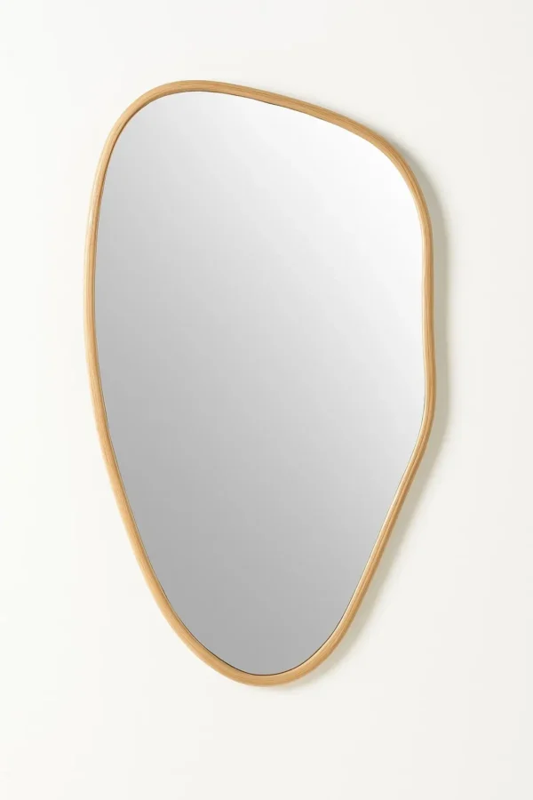 Miroir Organique GUNNAR – 46x79 cm Design Contemporain & Cadre Doré en Métal